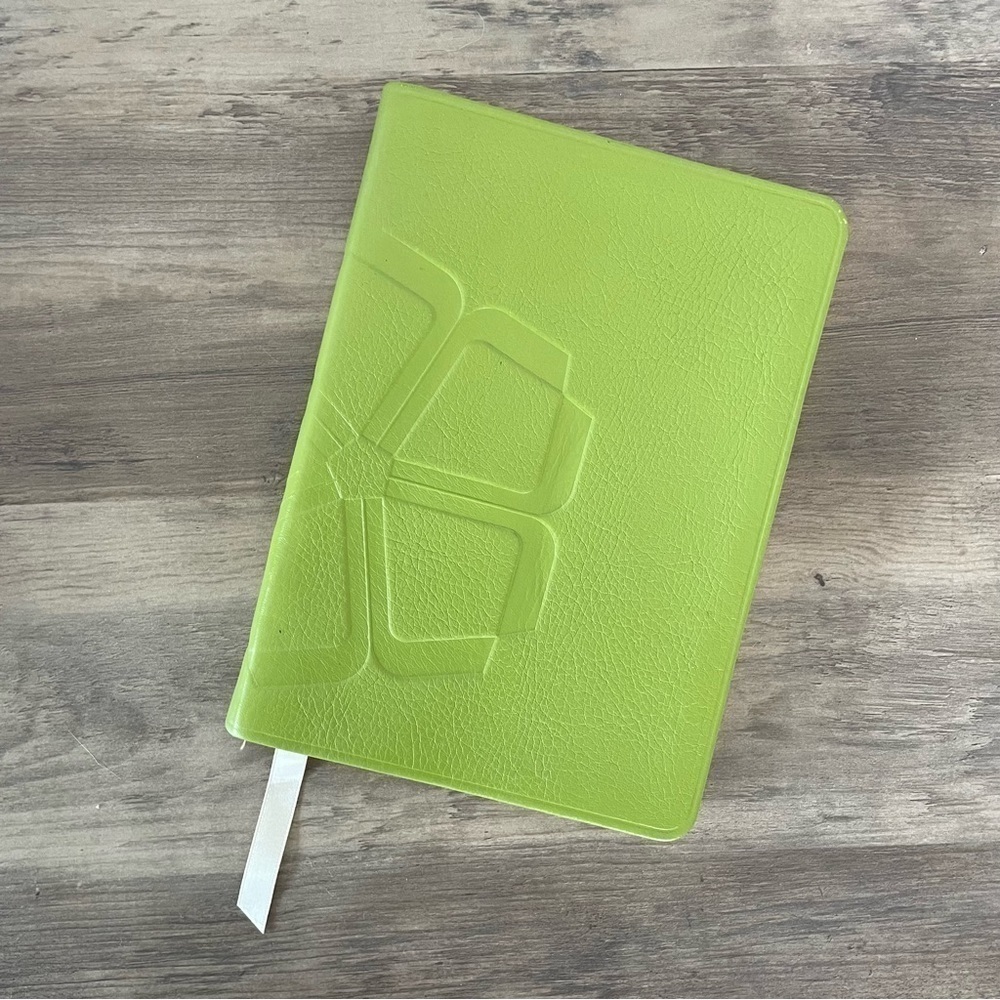 TRINA Turk Avocado Green Leather Travel Notebook